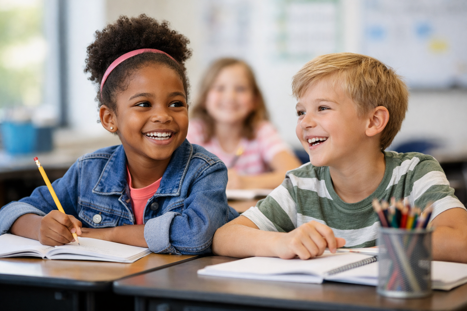 Children learning in classroom
